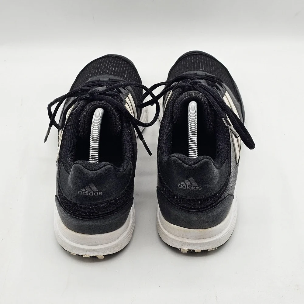 Adidas Golf Shoes Mens Size‎ 10.5 Black White TRAXION Spiked Cleats 816508